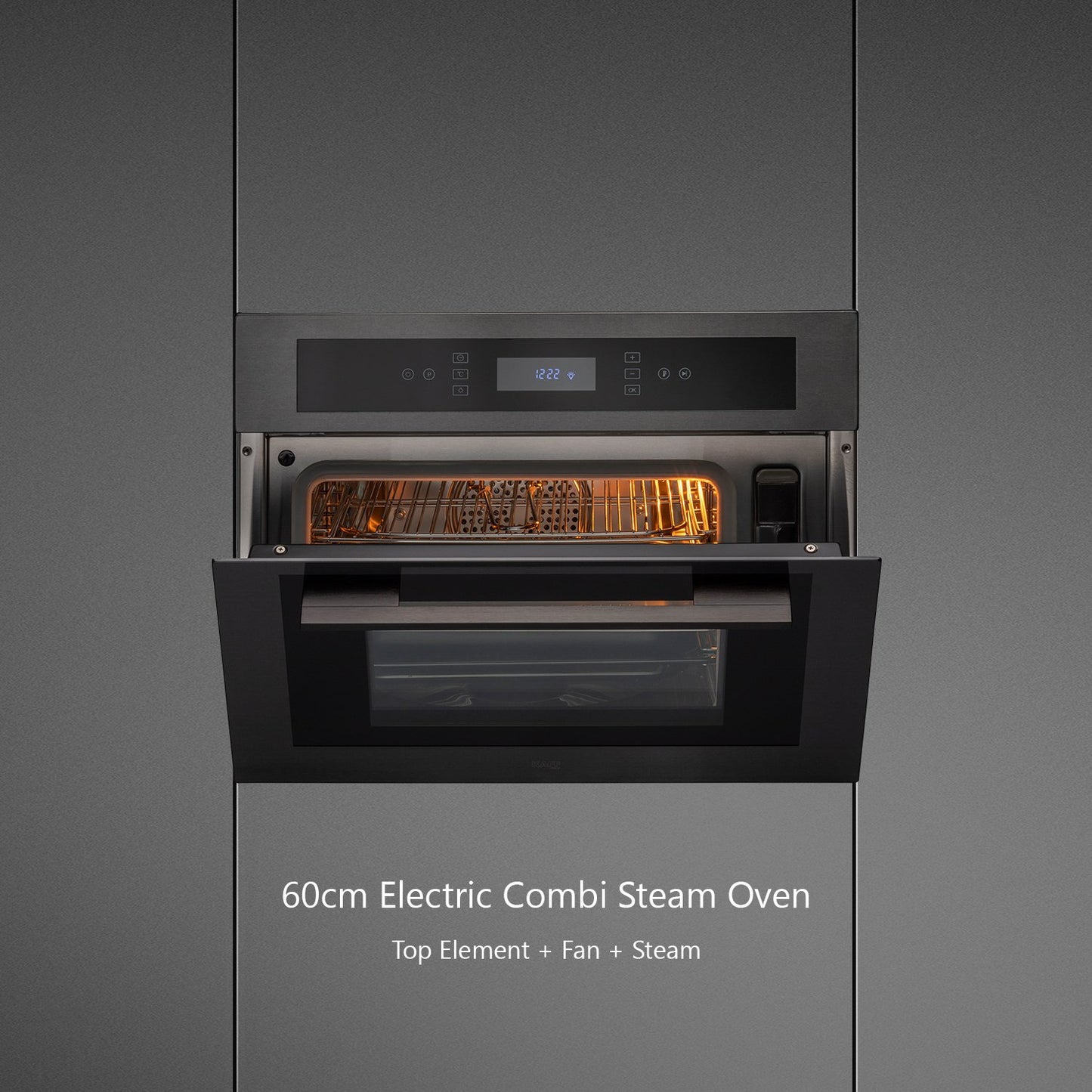 Kaff MZ ST6 TN-Built-in Oven, Glass with Titanium Finish Fascia, Memory Function