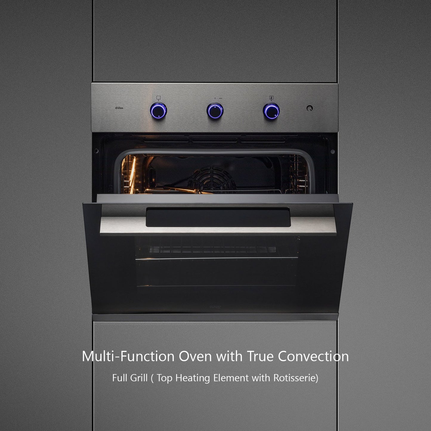 Kaff OV70 AMSS-Built-in Oven, Cavity 70 L, True Convection, Multi-Function Oven