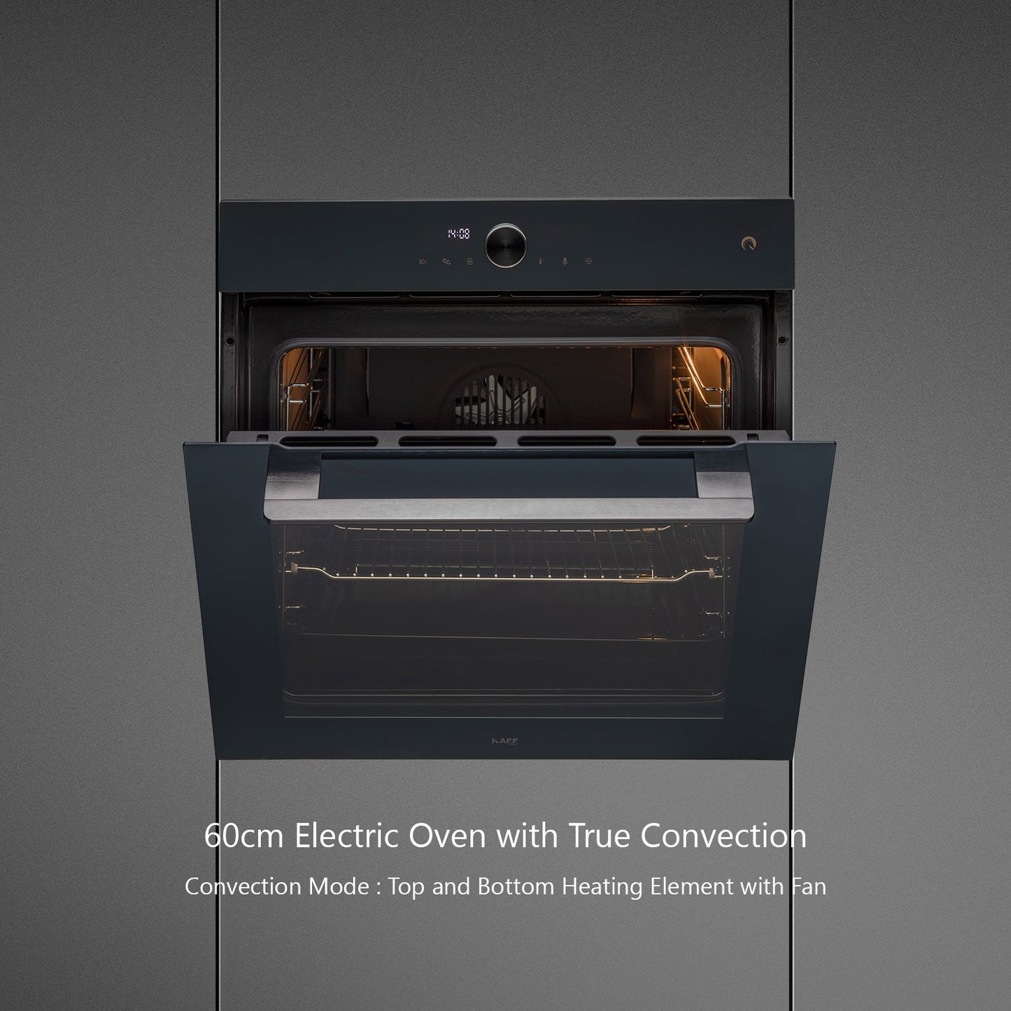 Kaff OV81 ZNSC-Built-in Oven, Extra Large Cavity 81 L, Electric Oven with True Convection