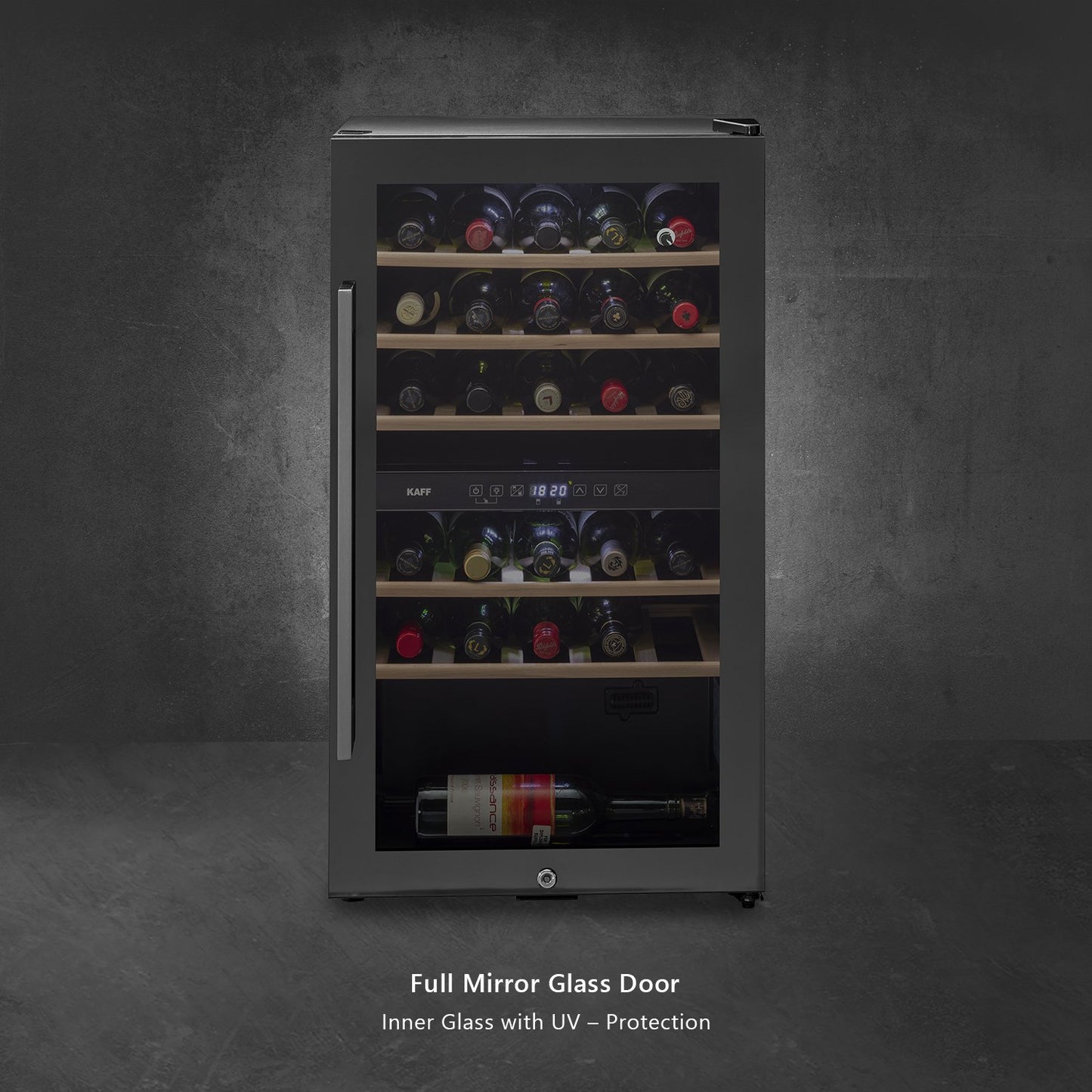 Kaff WC 76 DZ-Wine Cooler (Free Standing), Dual Zone Temperature Control,  29 Bottles Capacity Approx.