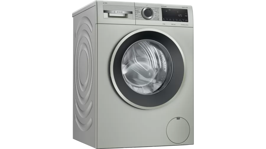 Series 6 washing machine, front loader 10 kg , Silver inox