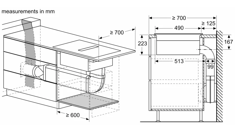 Bosch Series 8 Induction hob with integrated ventilation system 80 cm surface mount with frame PXX875D67E