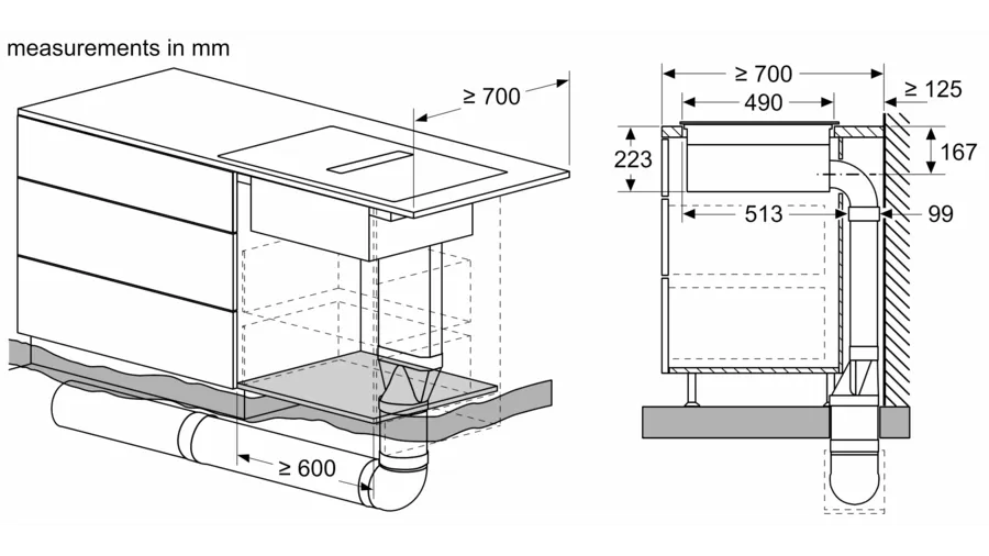 Bosch Series 8 Induction hob with integrated ventilation system 80 cm surface mount with frame PXX875D67E