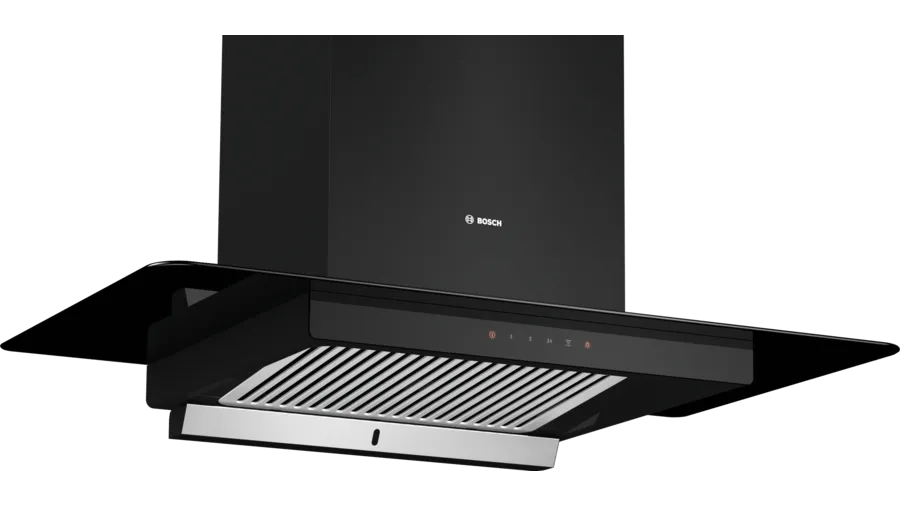 Bosch Series 4 wall-mounted cooker hood 90 cm Flat black DWGA98G60I