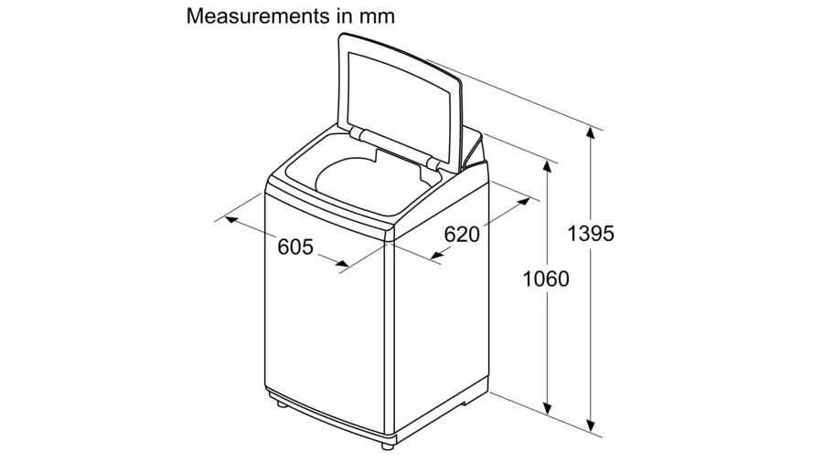 Series 6 washing machine, top loader 680 rpm