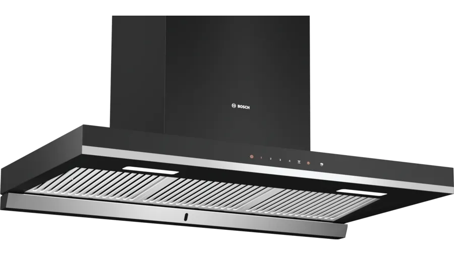 Bosch Series 4 wall-mounted cooker hood 90 cm Flat black DWBA98J60I