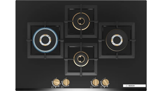 Bosch Series 6 Gas hob 75 cm Tempered glass, Black PNI7B6G20I