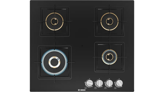 Bosch Series 4 Gas hob 60 cm Tempered glass, Black PNH6B6F10I