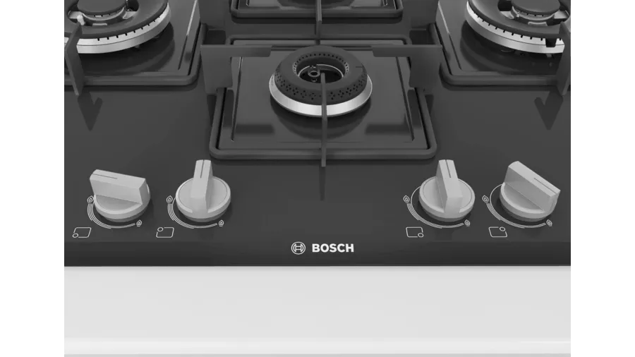 Bosch Series 6 Gas hob 75 cm Tempered glass, Black PNI7B6B10I