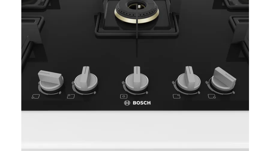 Bosch Series 6 Gas hob 90 cm Tempered glass, Black PNV9B6F10I