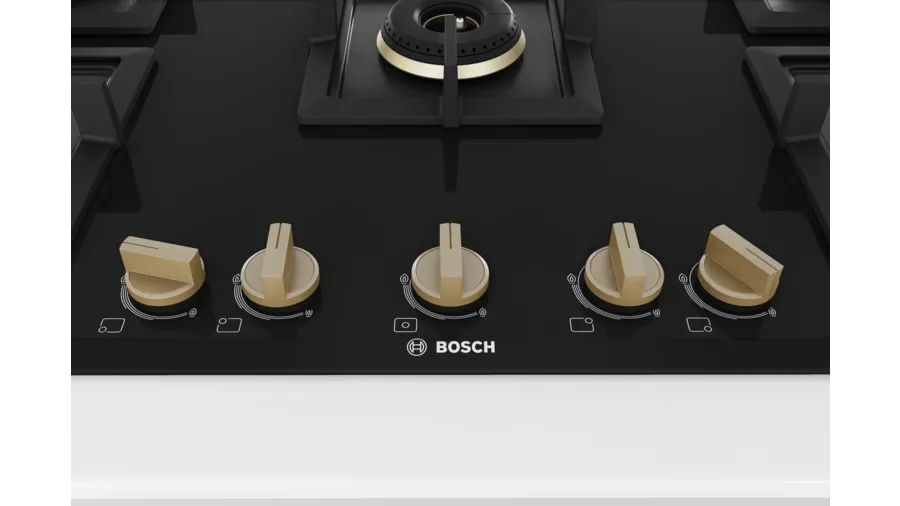 Bosch Series 6 Gas hob 90 cm Tempered glass, Black PNV9B6F20I