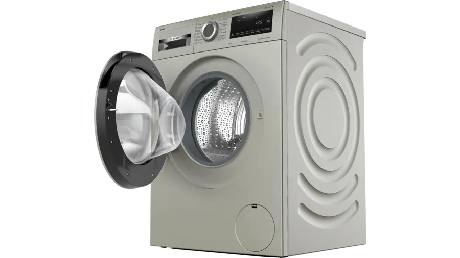 Series 6 washing machine, front loader 10 kg , Silver inox