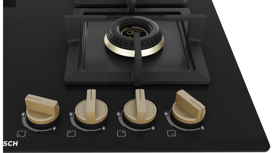 Bosch Series 4 Gas hob 60 cm Tempered glass, Black PNH6B6F20I