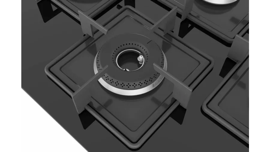 Bosch Series 6 Gas hob 75 cm Tempered glass, Black PNI7B6B10I