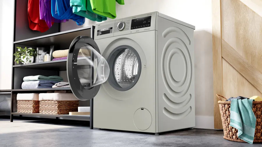 Series 6 washing machine, front loader 10 kg , Silver inox