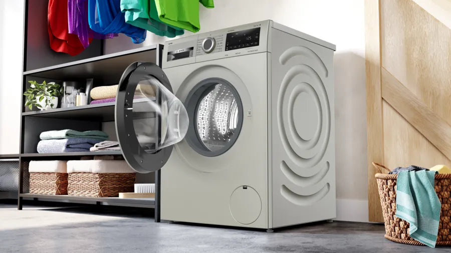 Series 8 washing machine, front loader 10 kg , Silver inox