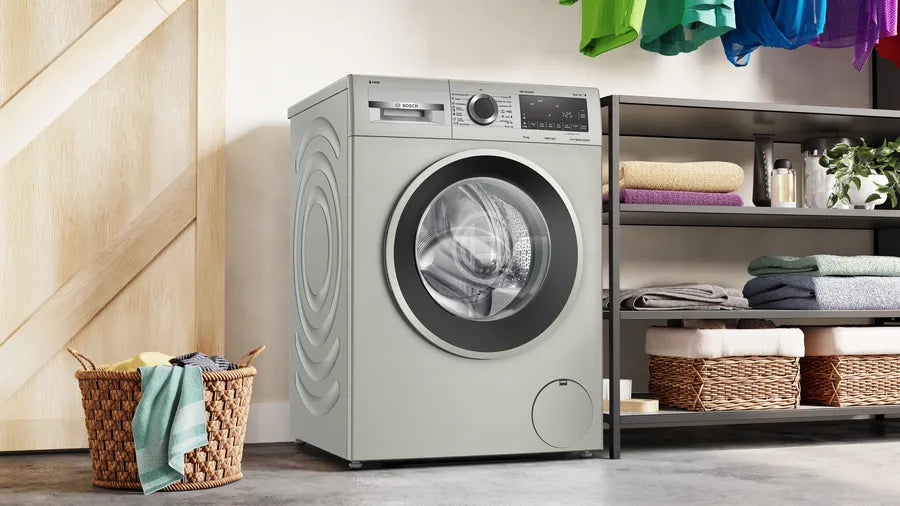 Series 8 washing machine, front loader 10 kg , Silver inox