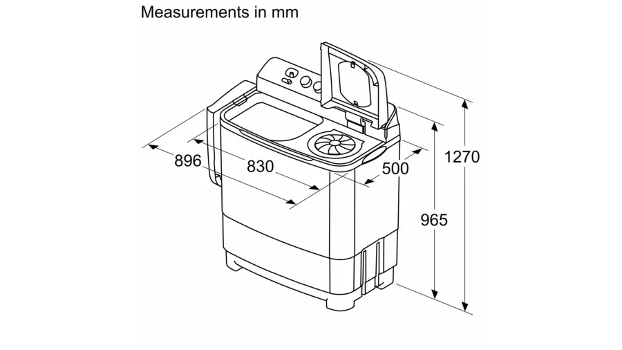 Series 2 Semi-automatic Toploader 8 kg 1360 rpm