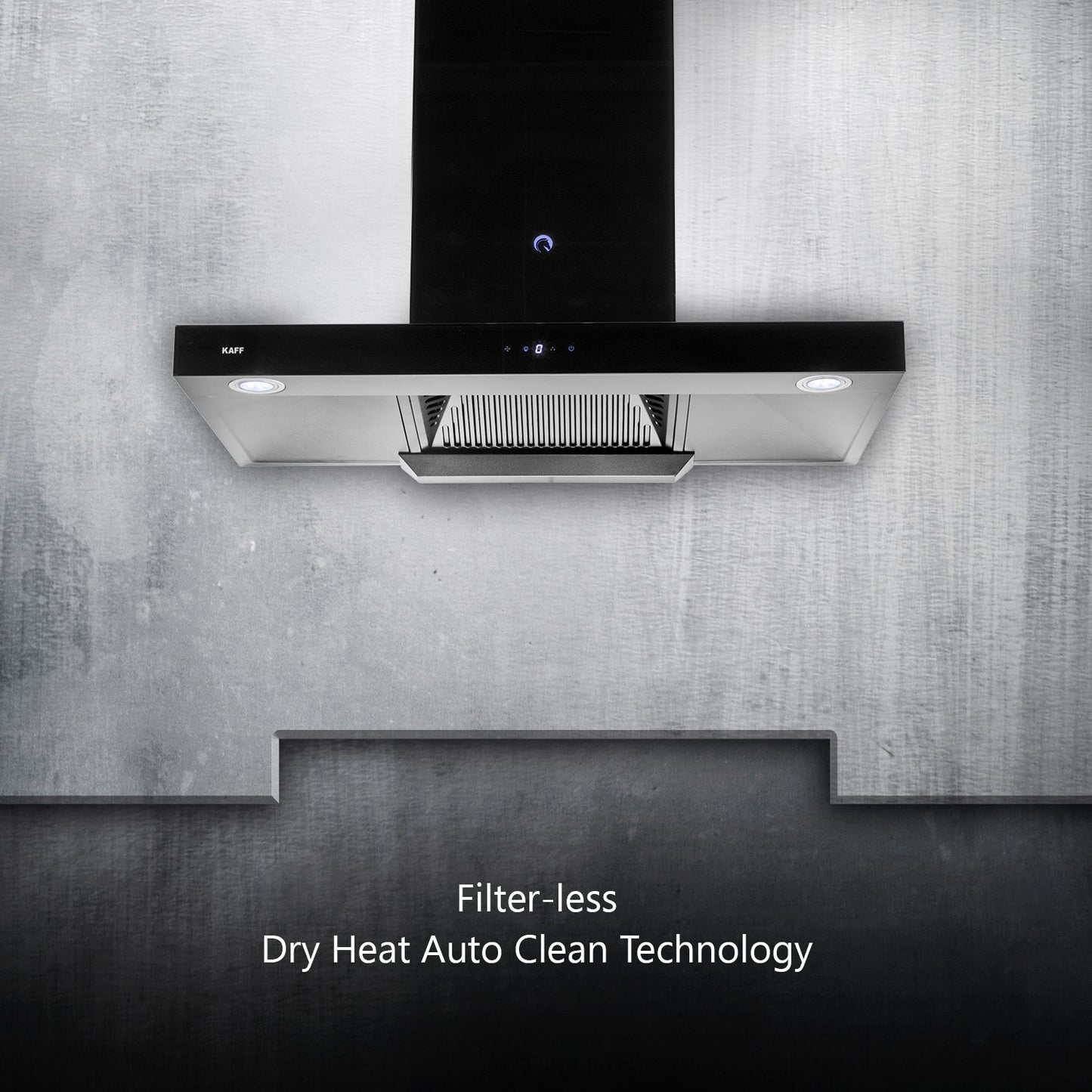 Kaff ELECTRA DHC 90-Kitchen Chimney, Filter-less & Auto Clean Technology