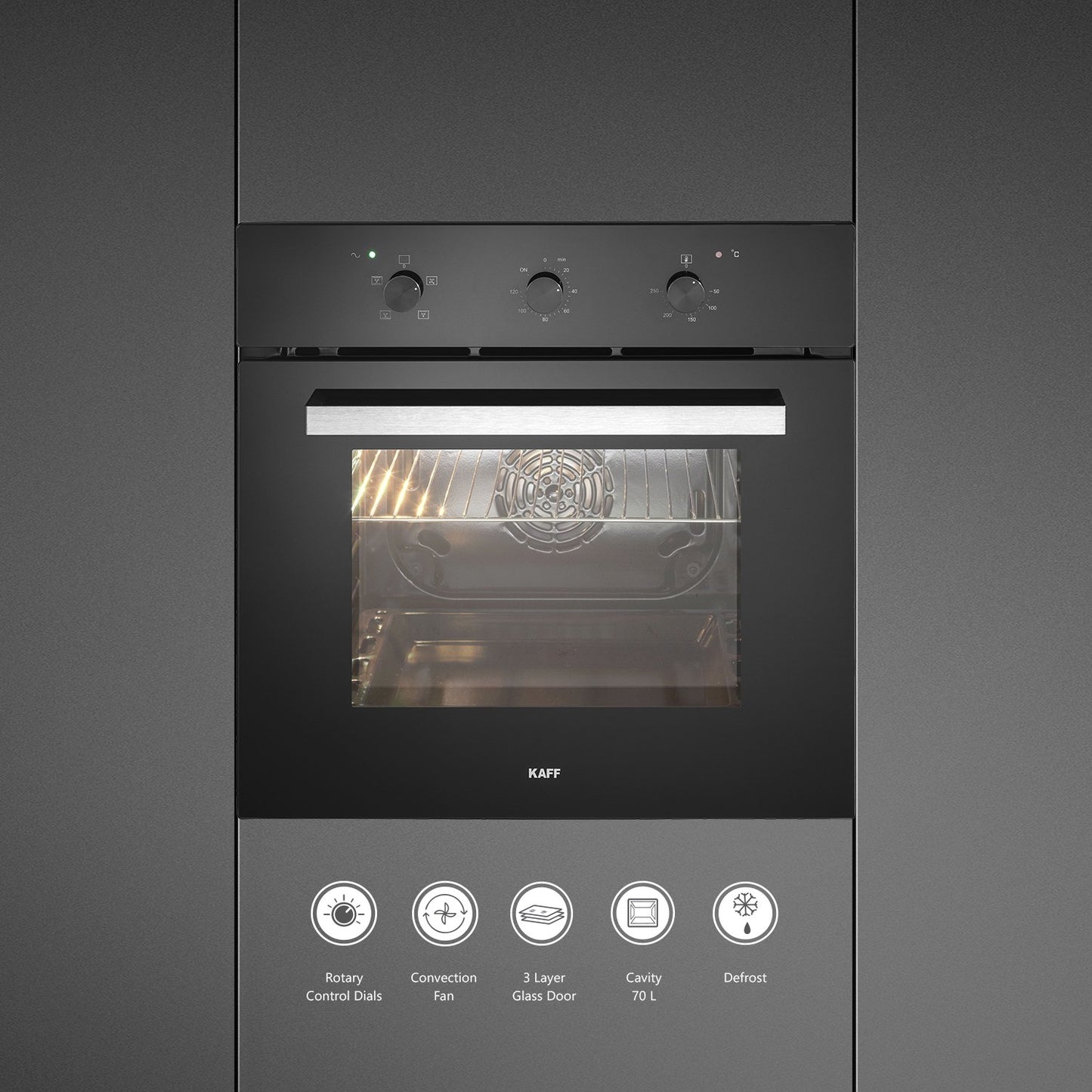 Kaff KOV 70 BA6-Built-in Oven, Multi-Function Oven