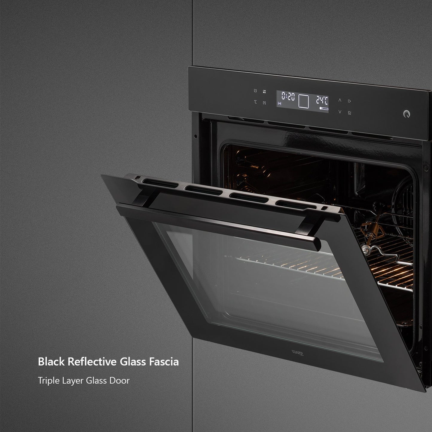 Kaff OV 81 TCBL-Built-in Oven, Full Grill + Fan + Rotisserie, 60cm Electric Oven