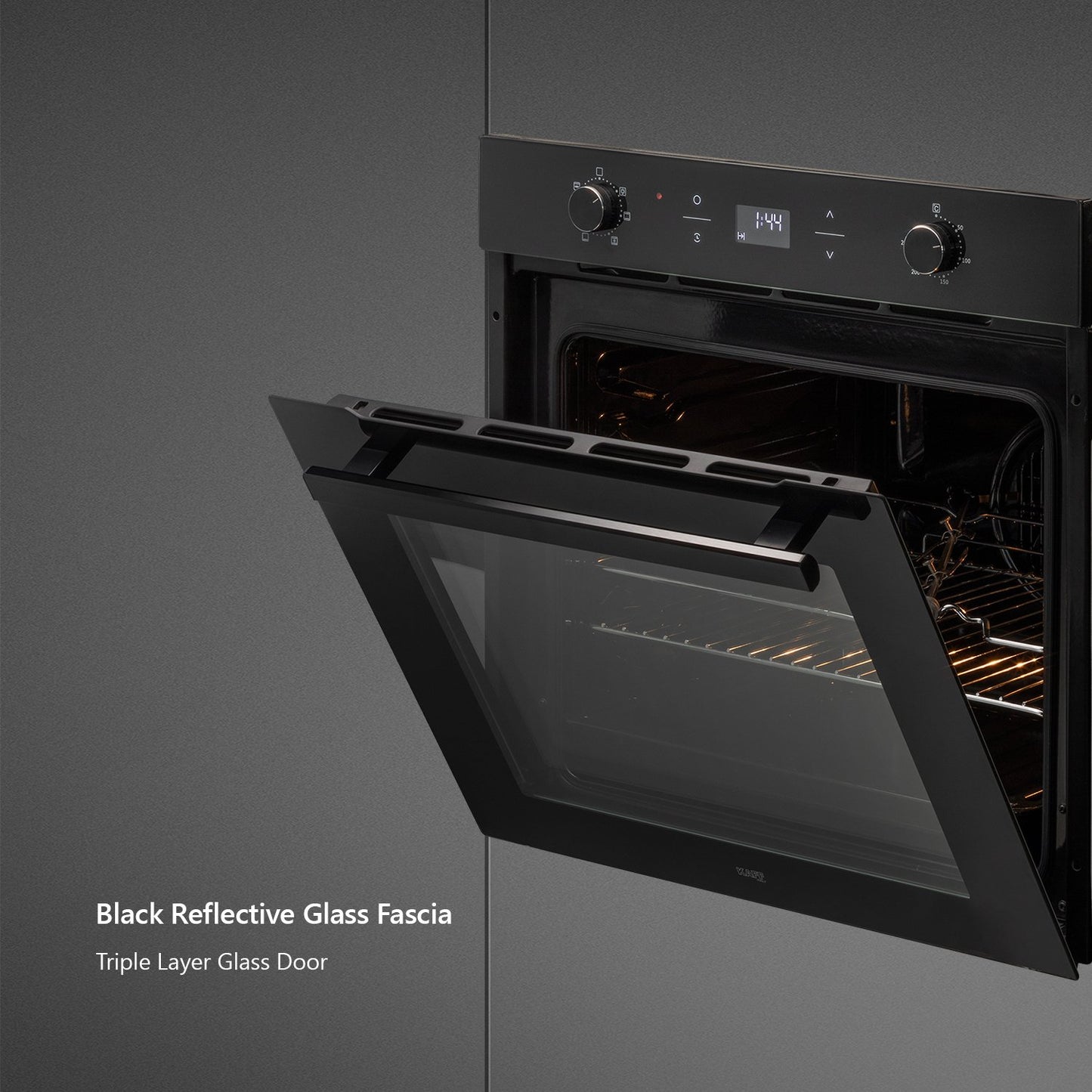 Kaff OV81 GIKF-Built-in Oven, Extra-Large Cavity 81 L, Electric Oven, Rotary Electronic Controls