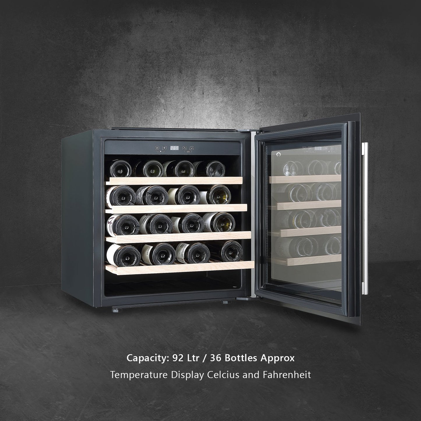 Kaff WC92 BI-Wine Cooler (Built-in), Touch Control, 36 Bottles Capacity Approx., Child Lock