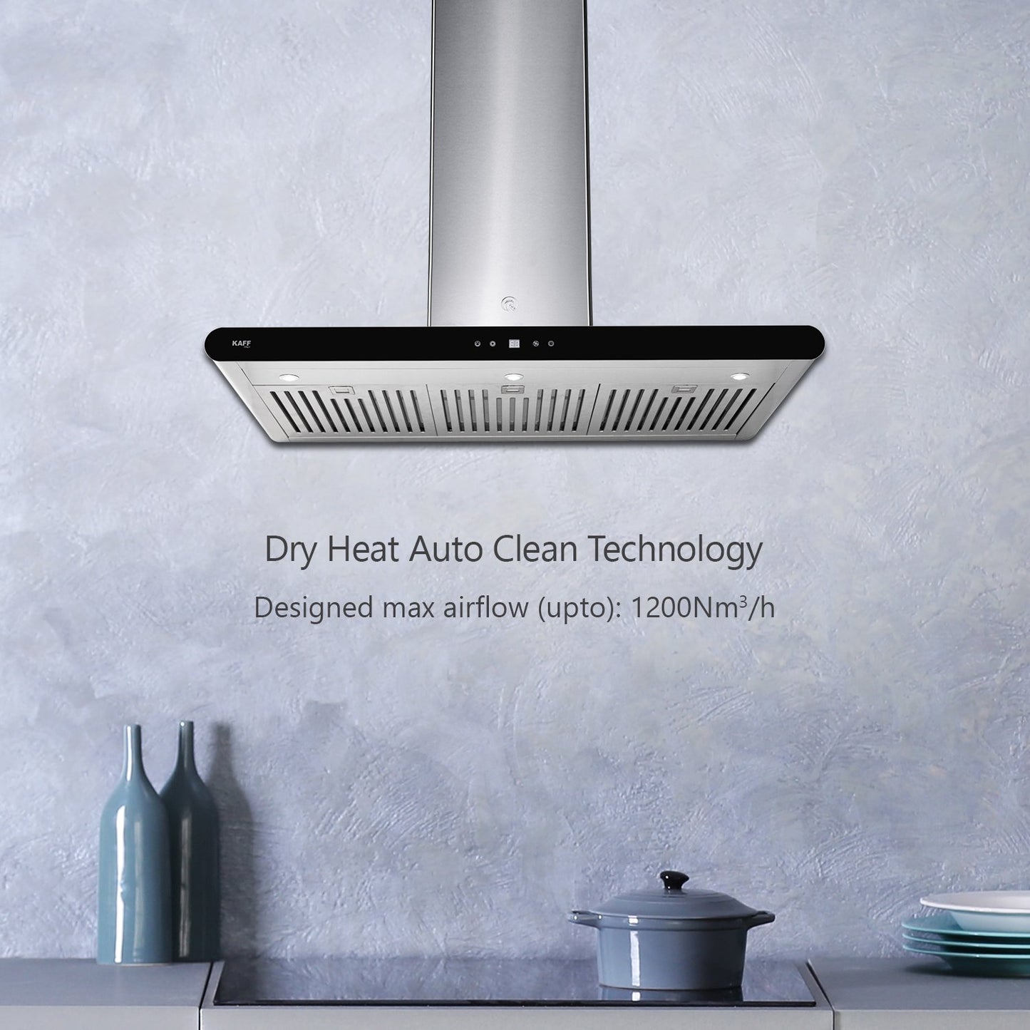 Kaff CANARY BF DHC 90-Kitchen Chimney, Heavy Duty Baffle Filter, Auto Clean Technology