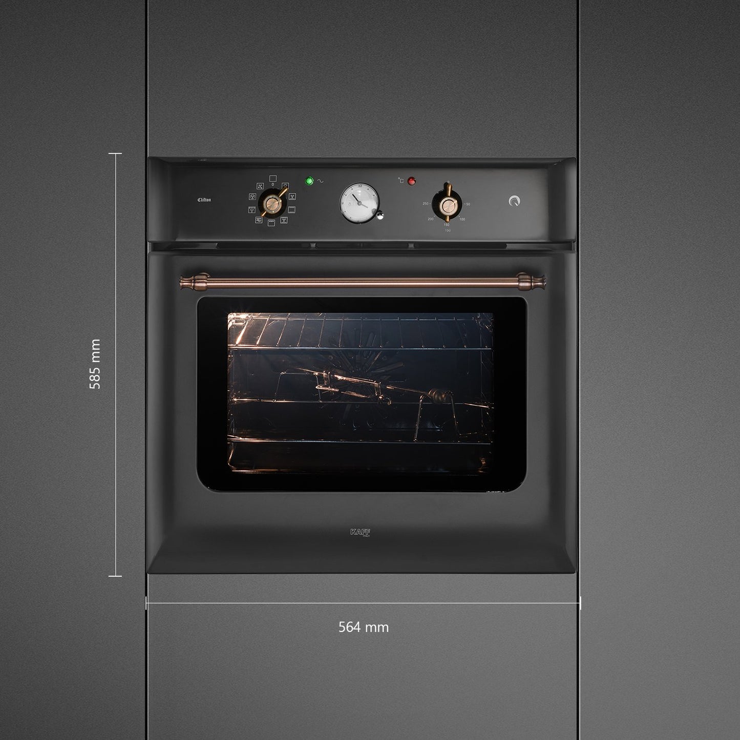 Kaff CLOV 6 BLN-Built in Oven, True Convection, Large Cavity, Multi Functions with Mechanical Control