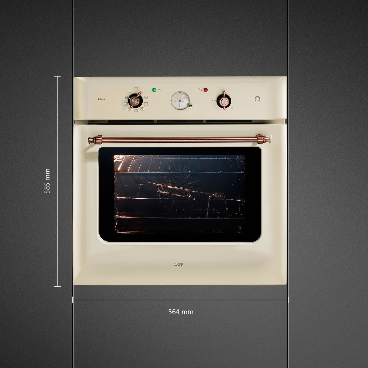 Kaff CLOV 6 CR-Built-in Oven, Electric Oven with True Convection