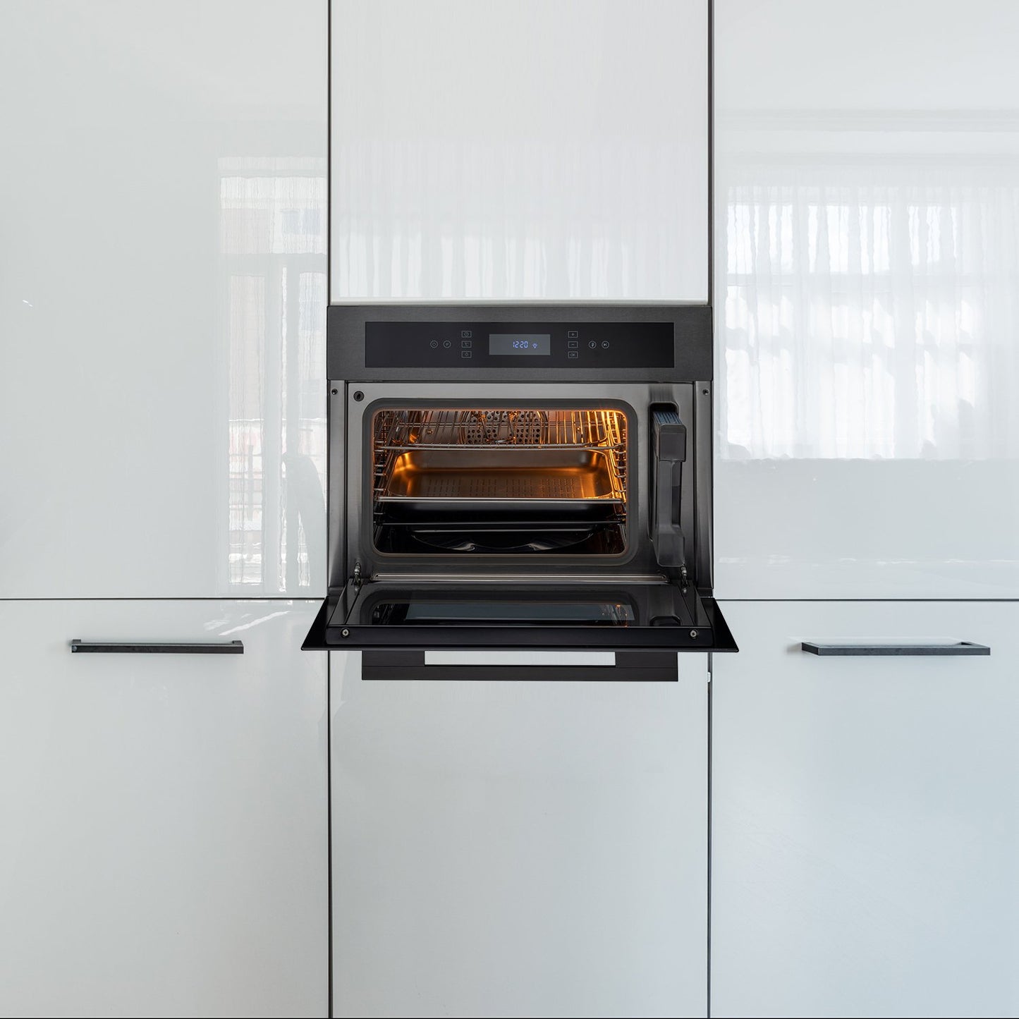 Kaff MZ ST6 TN-Built-in Oven, Glass with Titanium Finish Fascia, Memory Function