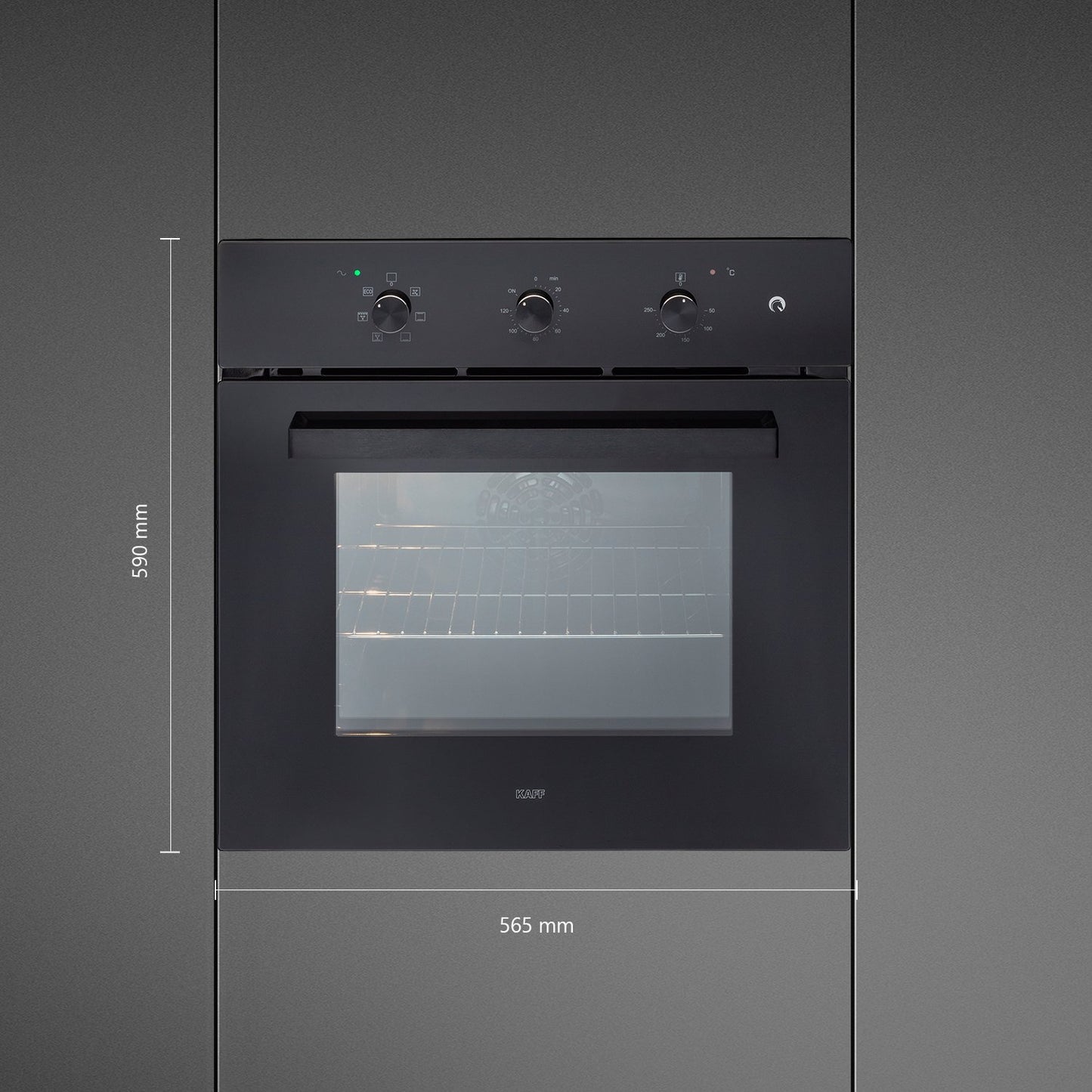 Kaff OV 80 ML 7-Built-in Oven, Convection Fan, Extra Large Cavity 80 L, Rotary Control Dials