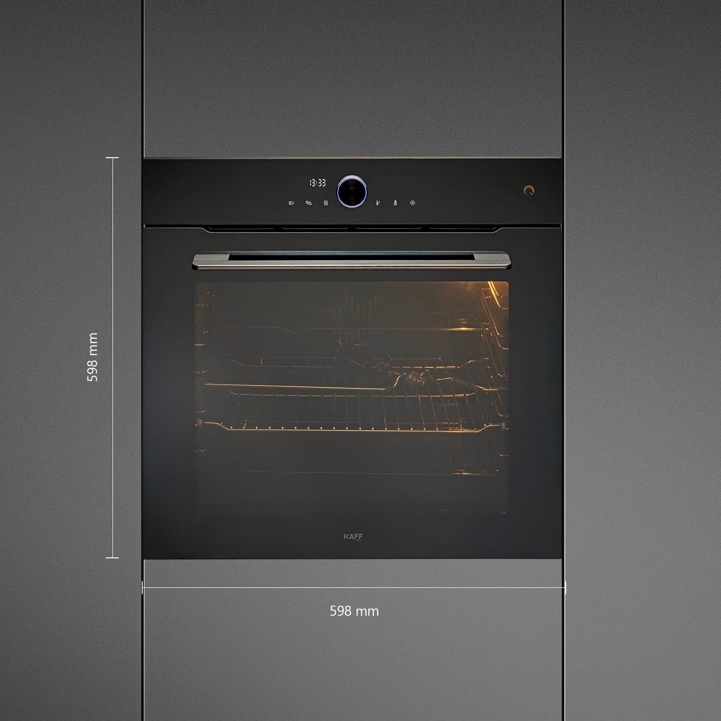 Kaff OV81 ZNSC-Built-in Oven, Extra Large Cavity 81 L, Electric Oven with True Convection