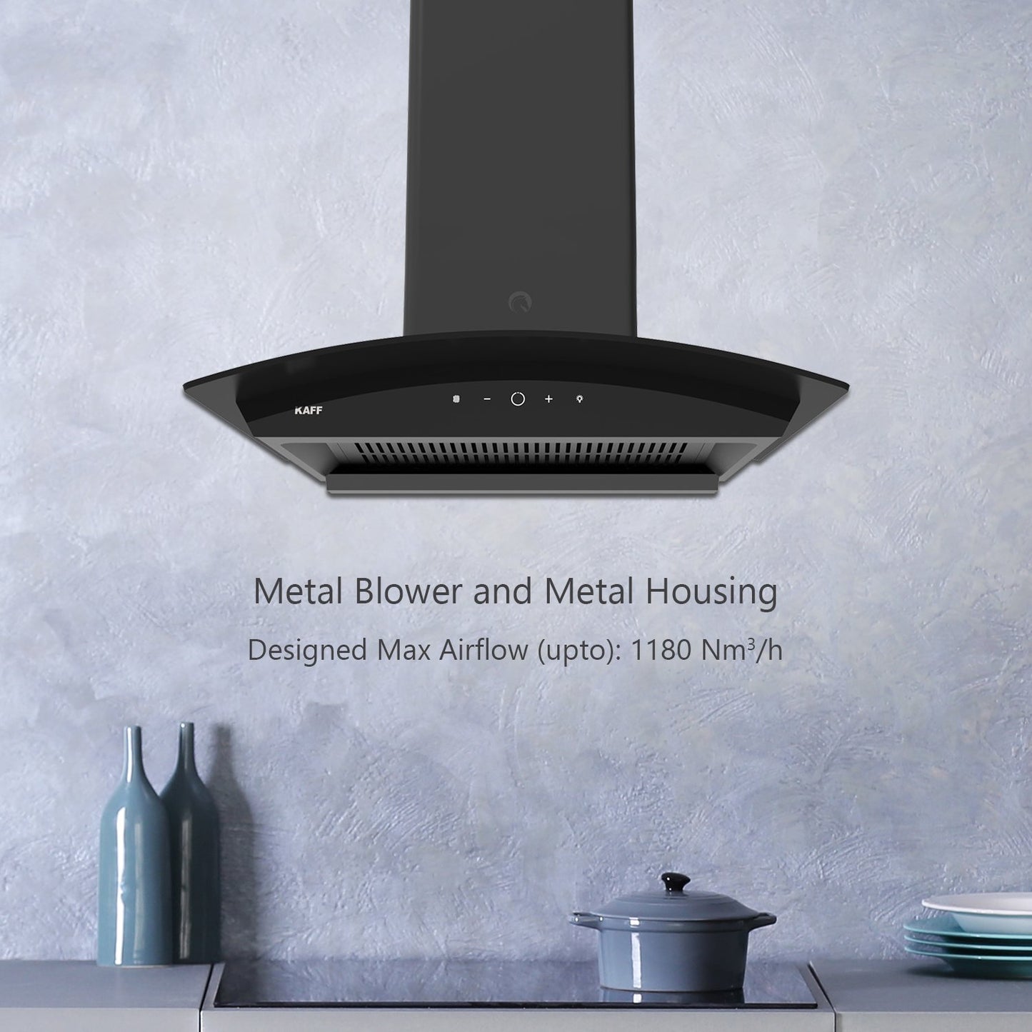 Kaff ROVER LX DHC 60-Kitchen Chimney, Filter Less & Dry Heat Auto Clean Technology