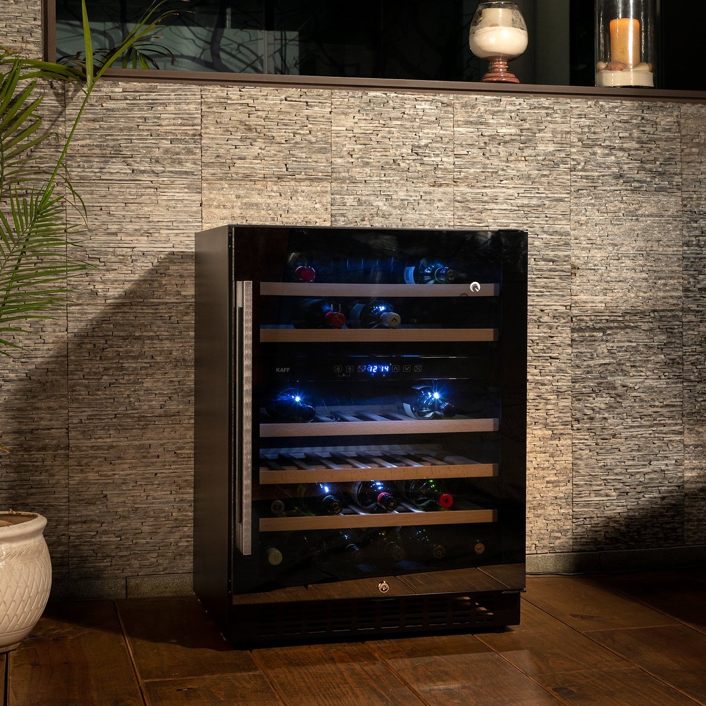 Kaff WC135-DZ Wine Cooler (Built-in ), Dual Zone, Capacity-46 Bottles Approx.