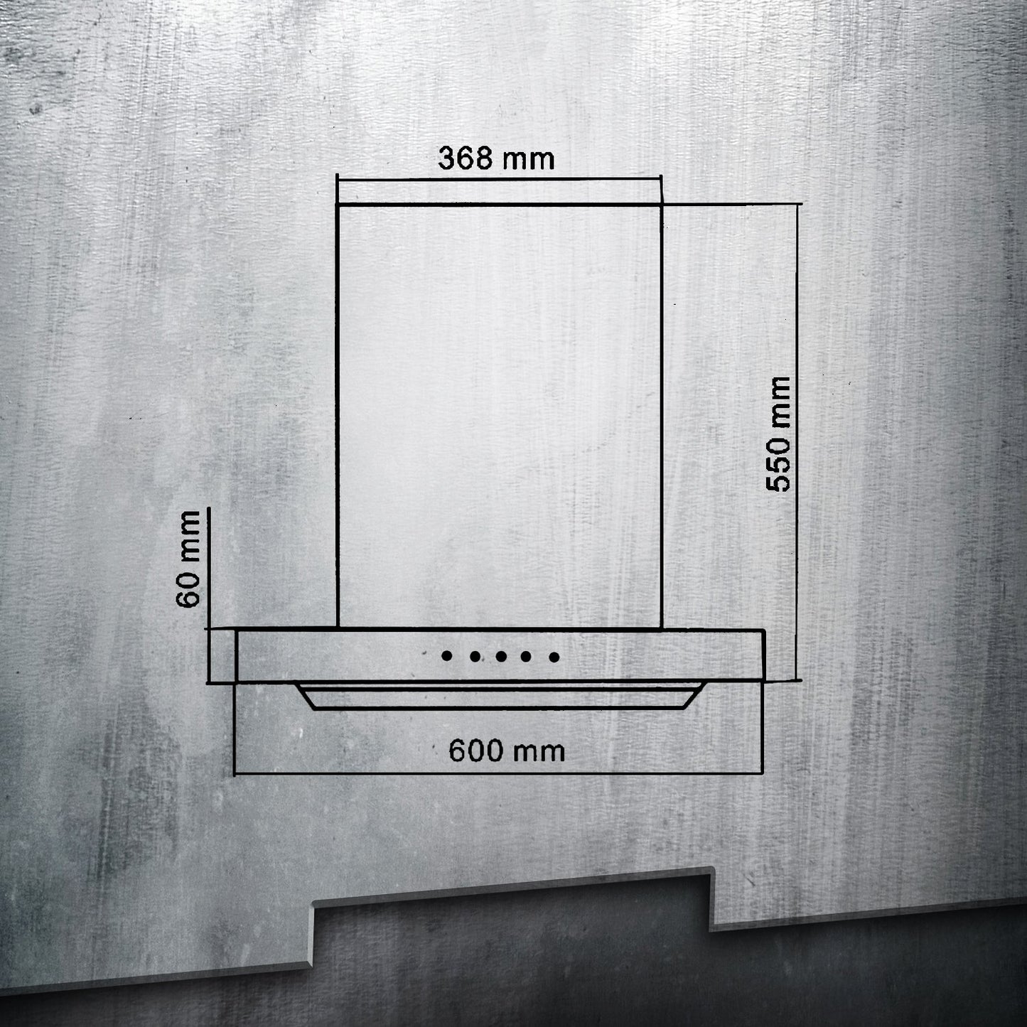 Kaff CASTO DX DHC 60-Chimney/Cooker Hoods, Dry Heat Auto Clean Technology