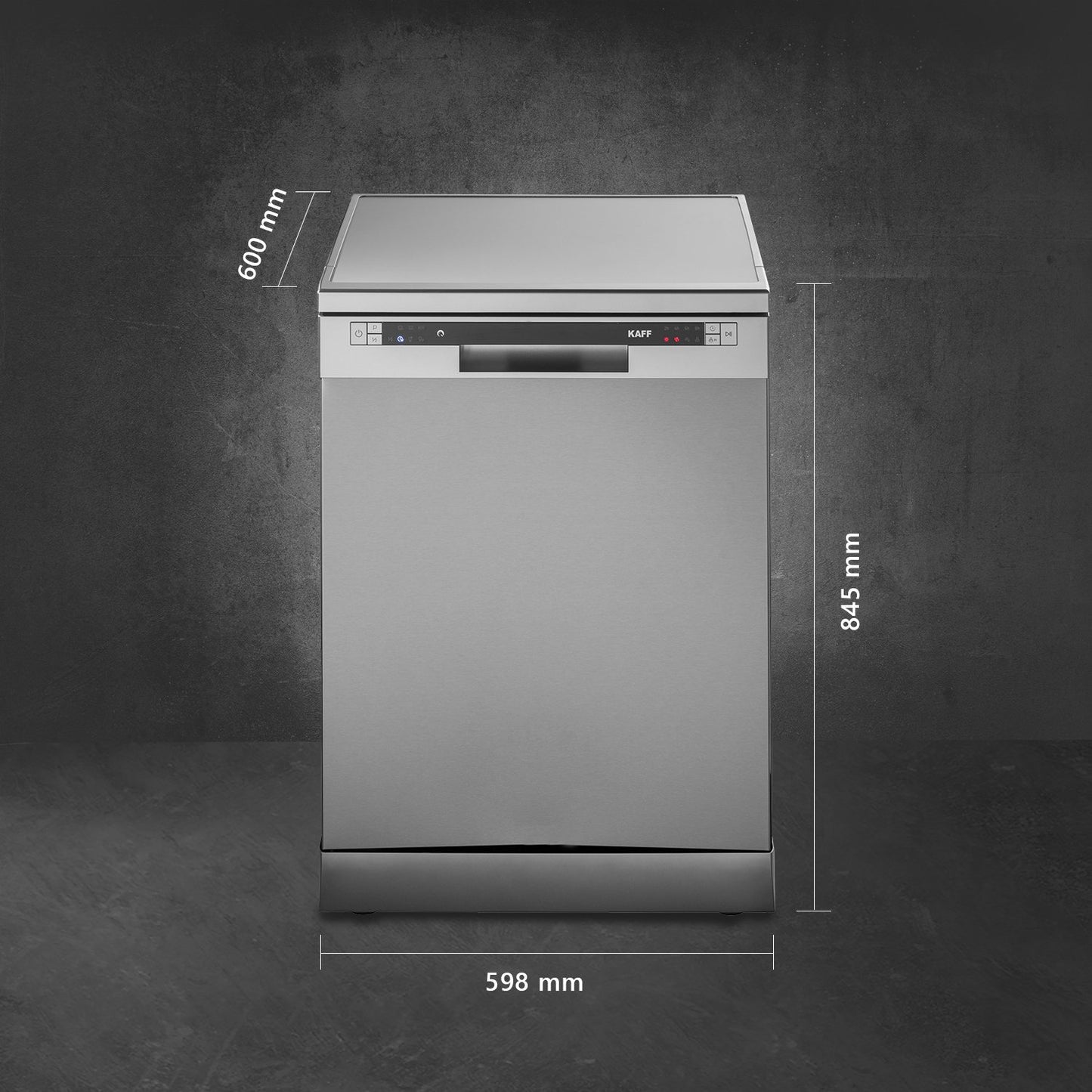 Kaff DW VETRA DX 60-Free Standing Dishwasher, Three Stage Filtration