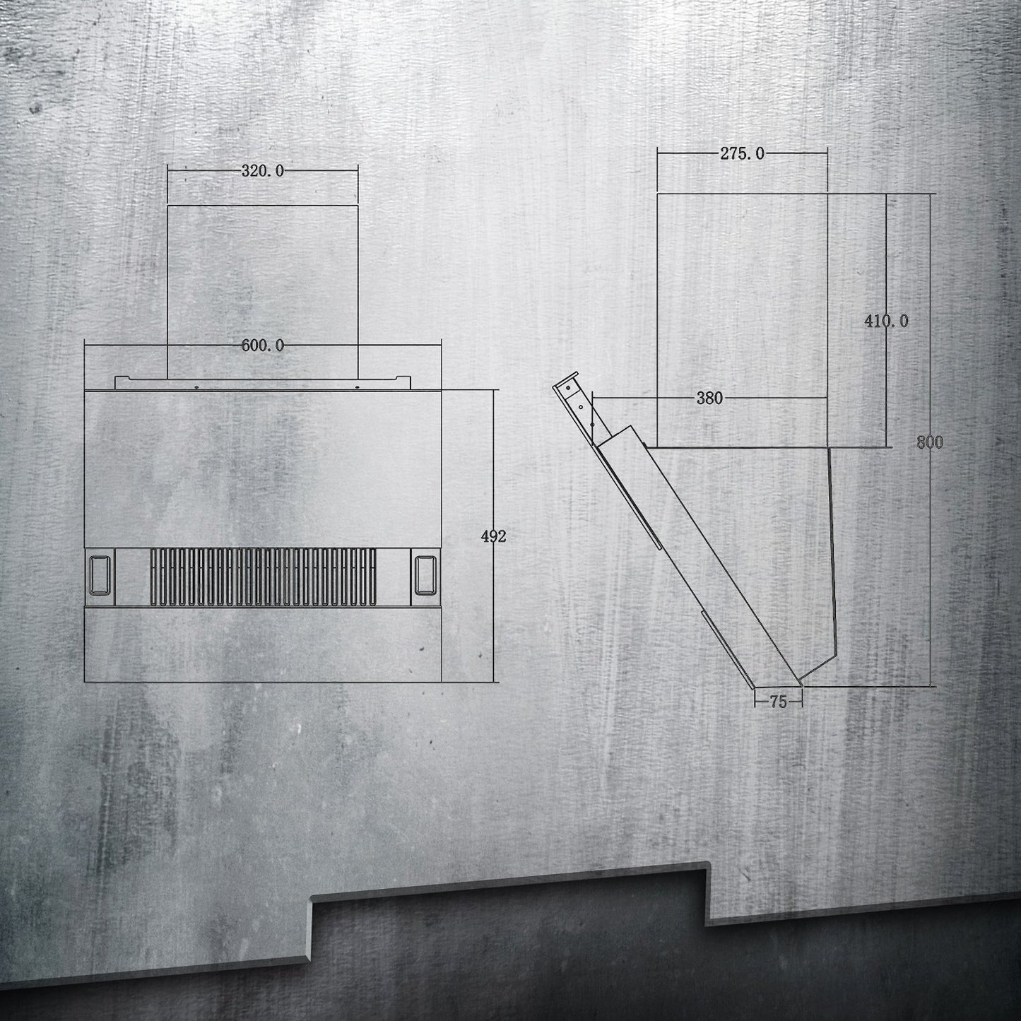 Kaff HAWK DHC 60-Cooker Hoods, Filter-Less + Dry Heat Auto Clean Technology