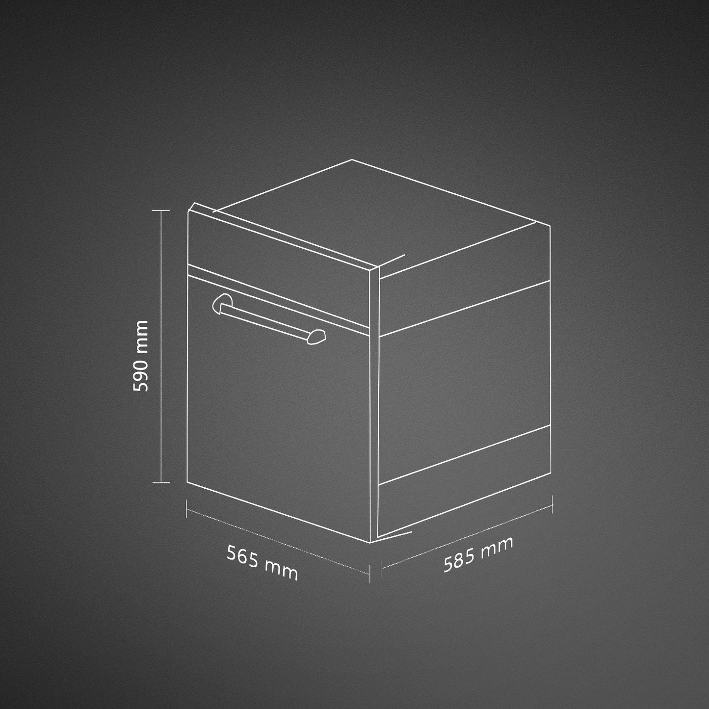 Kaff OV 80 ML 7-Built-in Oven, Convection Fan, Extra Large Cavity 80 L, Rotary Control Dials