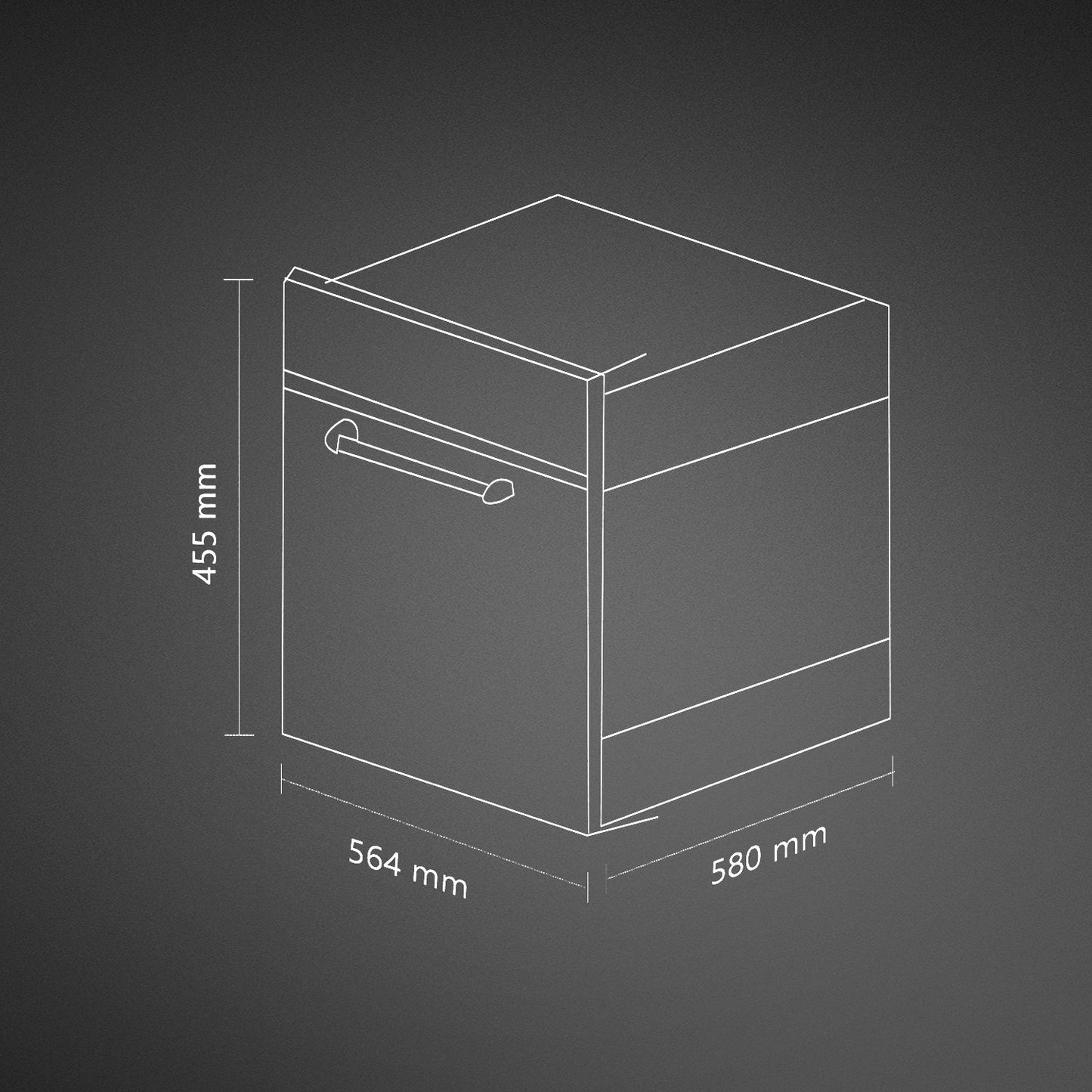 Kaff MZ ST6 TN-Built-in Oven, Glass with Titanium Finish Fascia, Memory Function