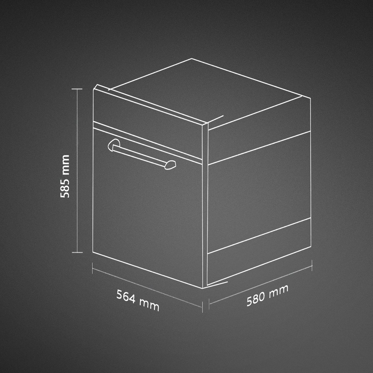 Kaff OV70 AMSS-Built-in Oven, Cavity 70 L, True Convection, Multi-Function Oven