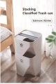 Maple Kitchen Trash Can Stacked Sorting Trash Bin Recycling Bin Household Dry and Wet Separation Waste Bin Rubbish Bin for Living Room, Office, Bedroom, Bathroom, Kitchen - Set of 2