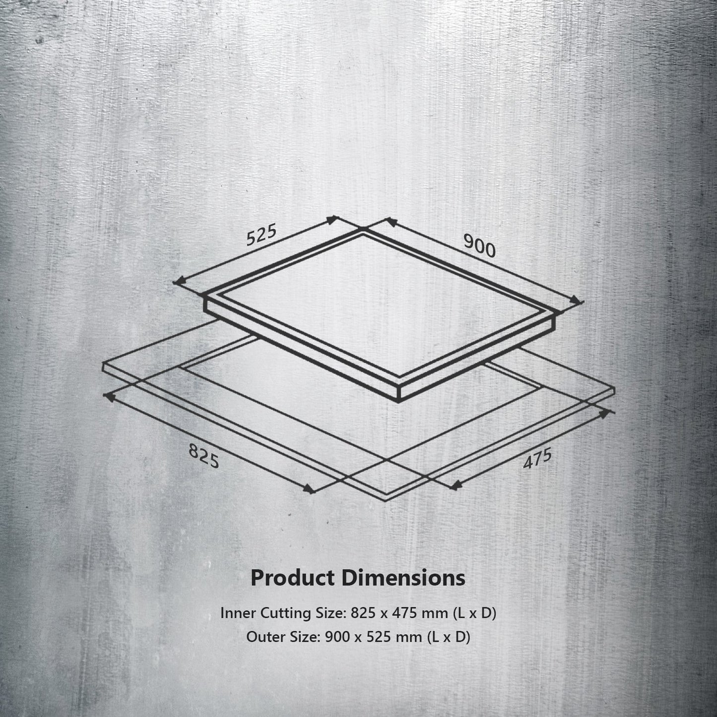 Kaff BLH-F 865X-Built-in Hob, 5 Full Brass High Efficiency Burners, Flame Failure Device, Auto Ignition