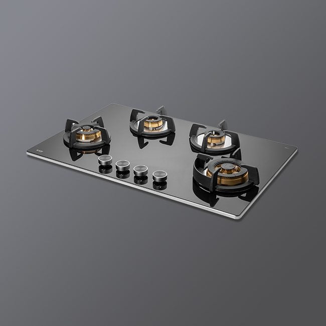 Kaff BLH-F 804/BLH-F 804X BLK-Built in Hob, 4 Full Brass High Efficiency Burners, FFD, Auto Ignition