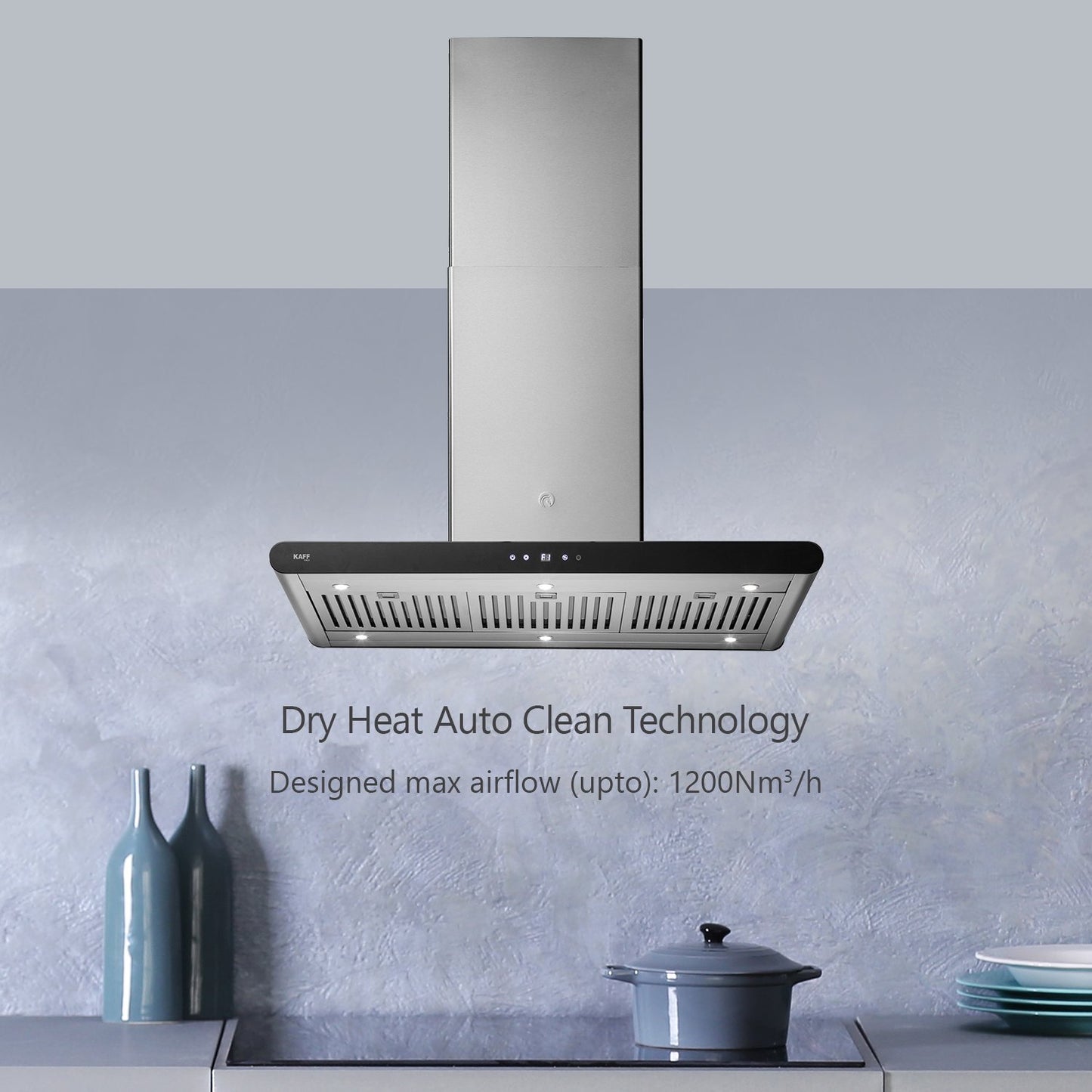 Kaff CANARY BF DHC 90 IS-Chimney, Baffle Filter, Auto Clean Technology, Digital Display