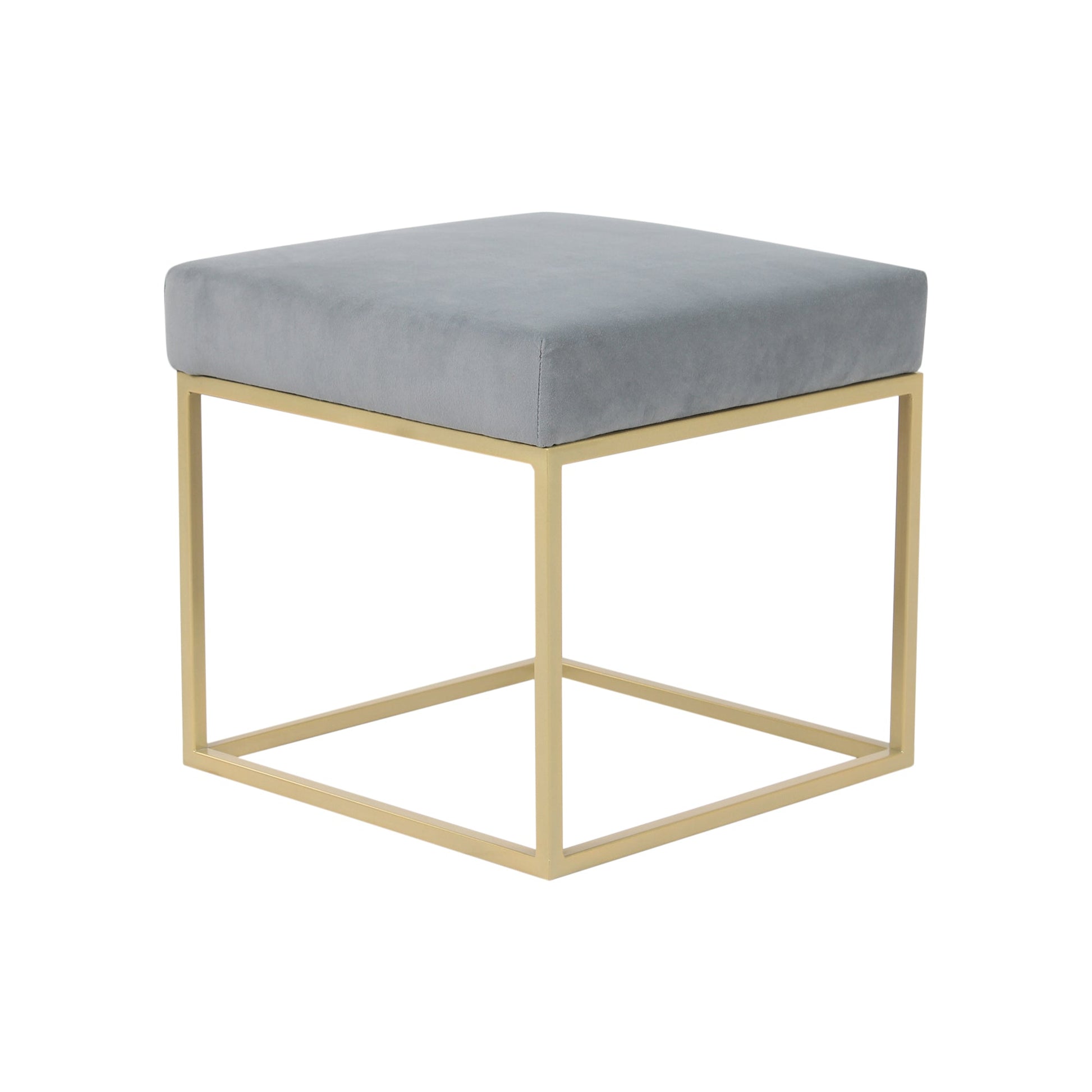 BeanBistro Black Glass Coffee Table Set With 2 Stools In Gold Finish