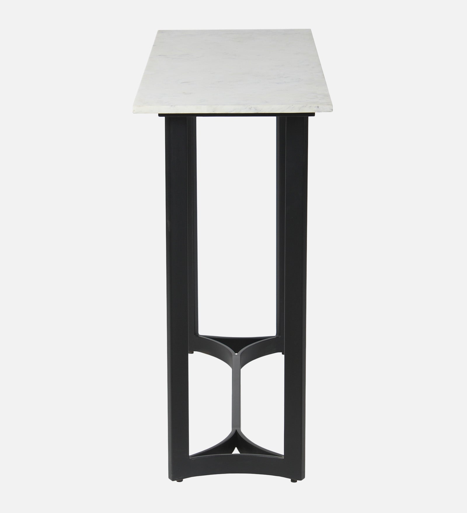 Prism Marble Console Table In Black Finish