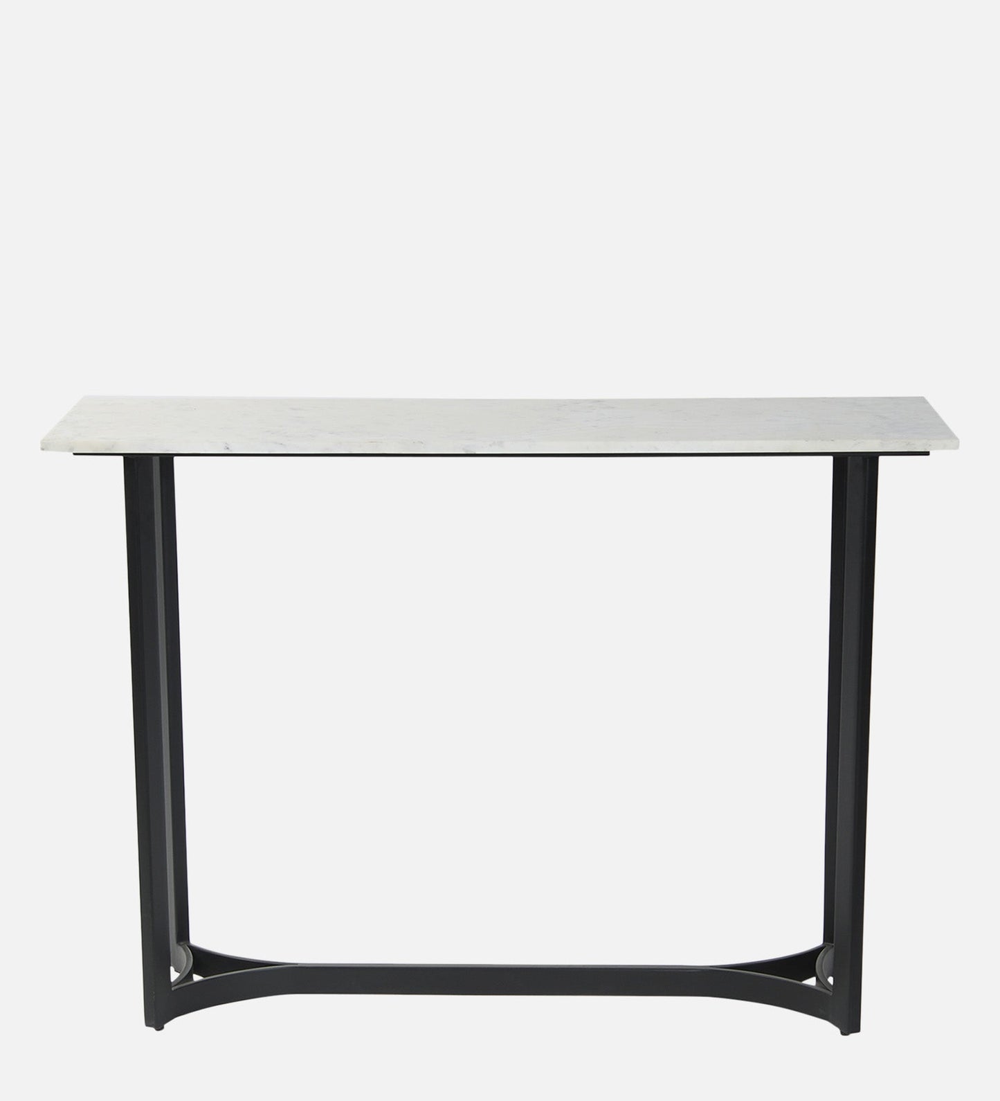 Prism Marble Console Table In Black Finish