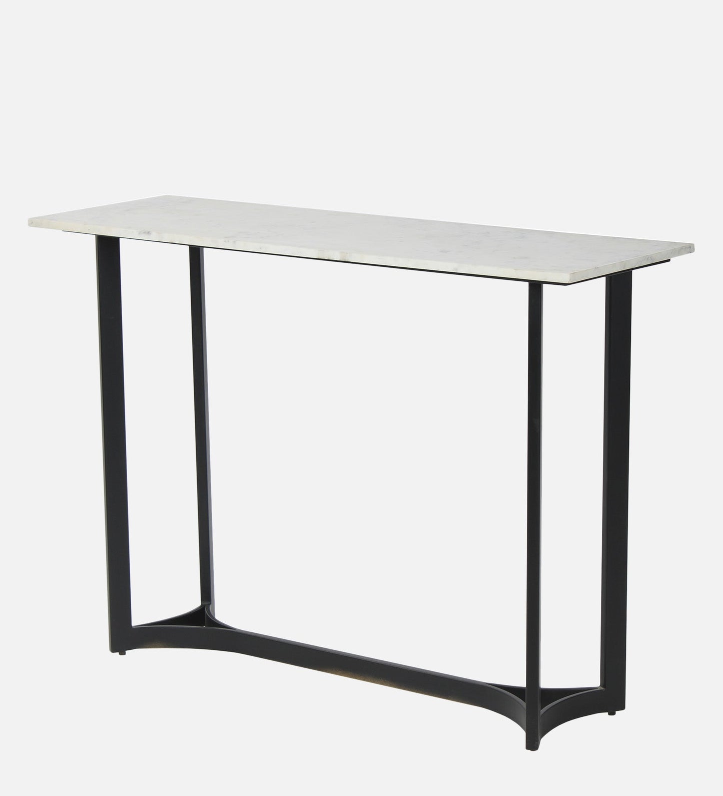 Prism Marble Console Table In Black Finish