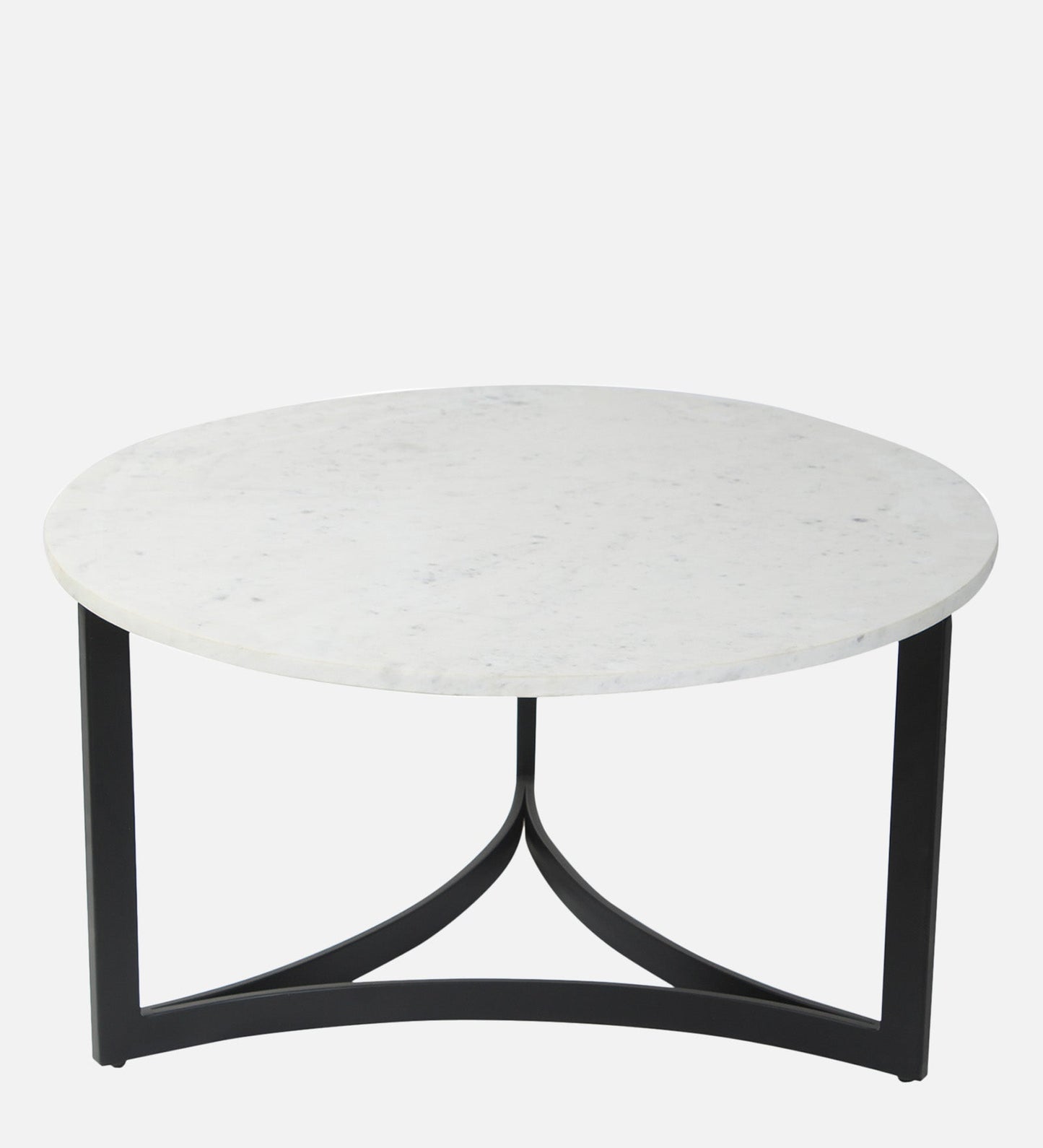 FrothFurnish Marble Coffee Table In Black Finish